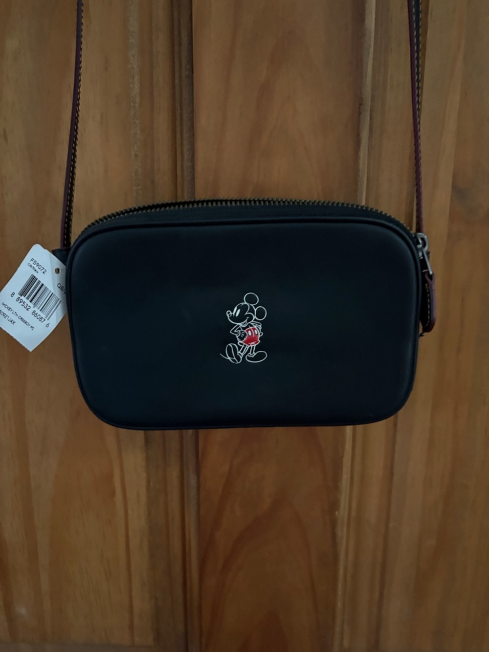 Coach Black Mickey Mouse Crossbody Bag